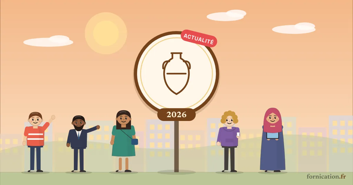Couverture illustrée : une amphore sur une carte (Italie), 2026
