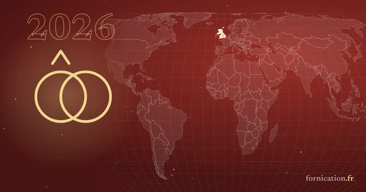 Couverture illustrée : deux alliances sur une carte (monde), 2026